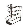 thumbnail image 1 of Smart Design Heavy Duty 5-Tier Pan Rack Storage Organizer - Holds 4 Pans - Steel Metal Frame - Rust Resistant Finish - Cooking & Baking Kitchen Organization (10 x 11.75 Inch) [Bronze], 1 of 3