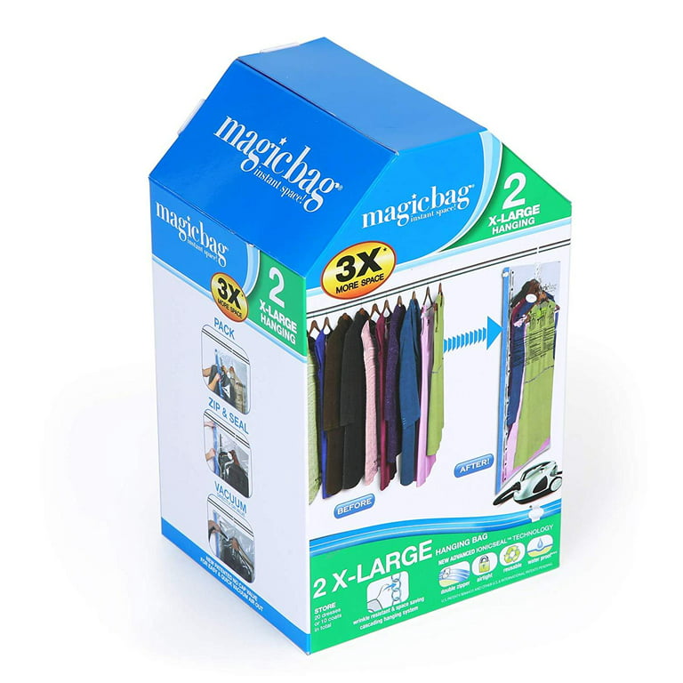 Magicbag Extra Large Double Zipper Hanging Instant Space Saver Storage - Each