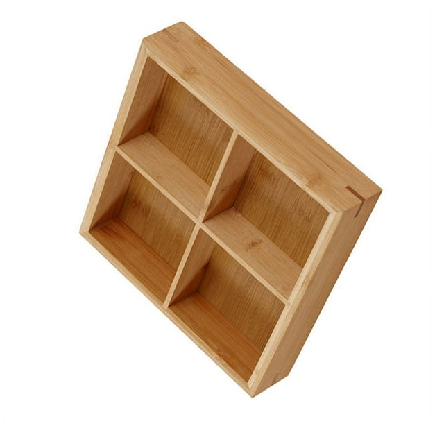 Smart Design Multi-Compartment Wood Serving Tray For Hot Pot Sushi Restaurants, Chip & Dip Sets, Elegant Appearance Natural Wooden Food Server With Polished Finish