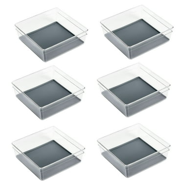 Smart Design Plastic Drawer Organizer - 6 x 6 inch - Gray