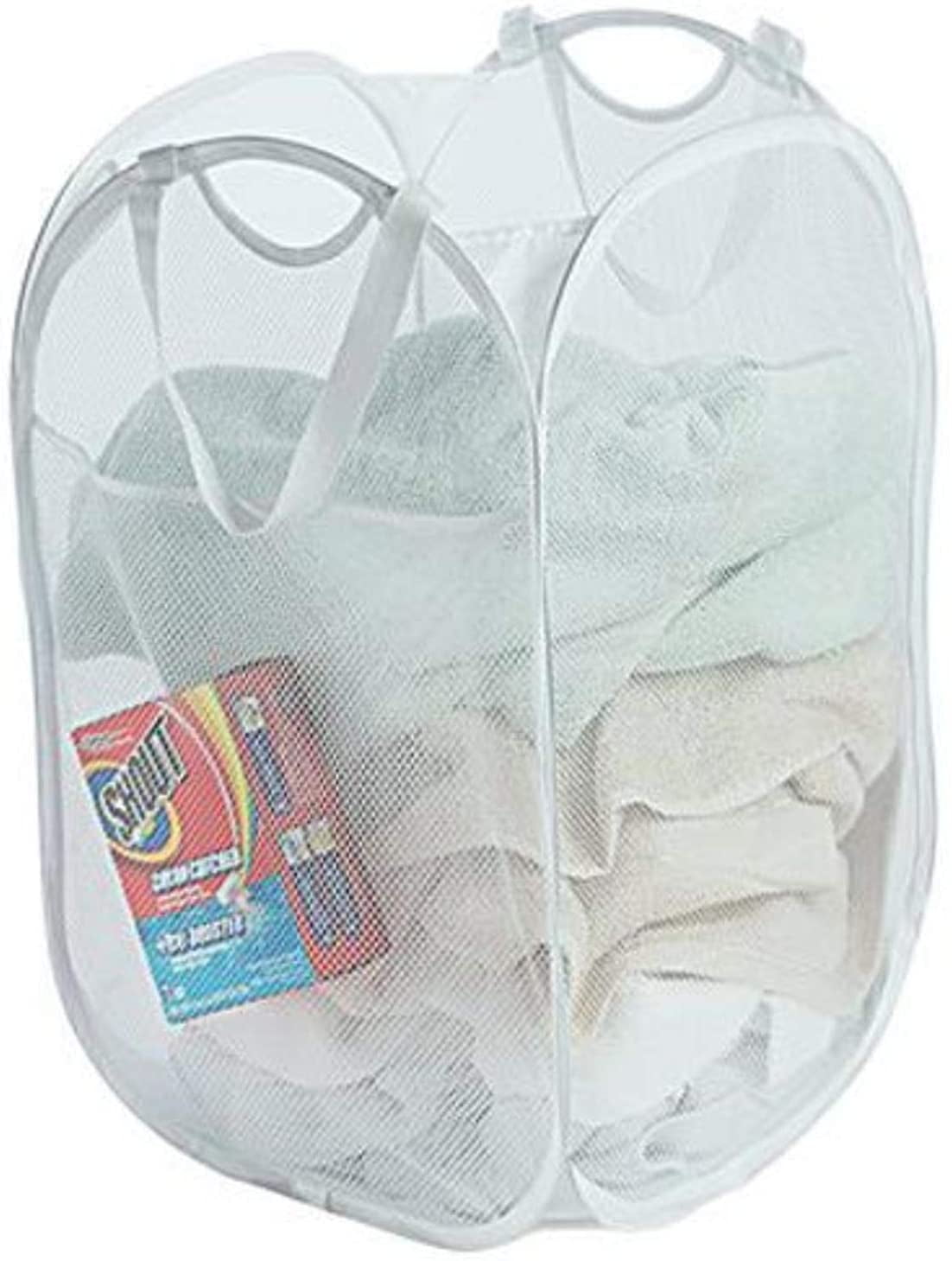 Smart Design PopUp Laundry Hamper w/ Easy Carry Handles & Side Pocket