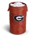 thumbnail image 1 of Smart Design Pop-Up Spiral Laundry Hamper Bag - Collapsible - Dorm Room Essential - 15 x 25 inch - University of Georgia - Kids Clothes Basket Organizer - Black & Red - [Georgia Bulldogs], 1 of 5