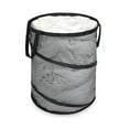 Smart Design Pop Up Spiral Laundry Hamper Bag Mesh Black