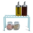 thumbnail image 1 of Smart Design Premium Cabinet Storage Shelf Rack - Small - 10.5 x 5.25 Inch - Steel Metal - Rust Resistant - Cupboard, Plate, Cup, Bathroom Counter and Pantry Organization - Kitchen - Light Blue, 1 of 7