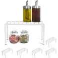 thumbnail image 1 of Smart Design Premium Cabinet Storage Shelf - Set of 6 - Small 10.63 x 5.25 Inch - Steel Metal Frame - Rust Resistant Coating - Cup, Dish, Counter and Pantry Organization - Kitchen - White, 1 of 7