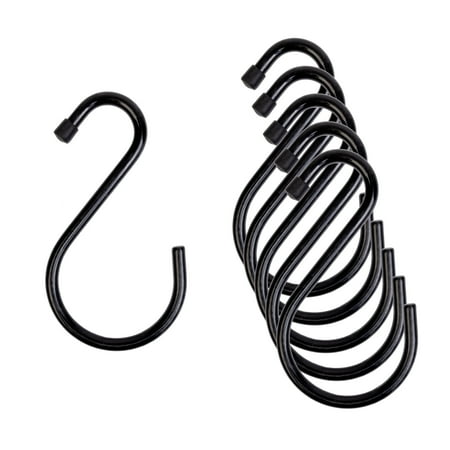 Mainstays Premium Steel Large Hooks with Rubber Gripped Finish for Closet Storage, 6 Pack