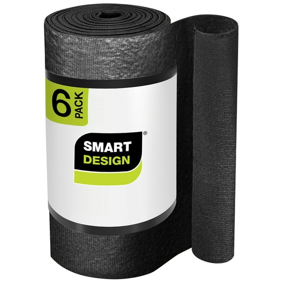 Smart Design Shelf Liner Master Solid Grip - 18 Inch x 24 Feet - Drawer Cabinet Non Adhesive Protection - Kitchen - Black
