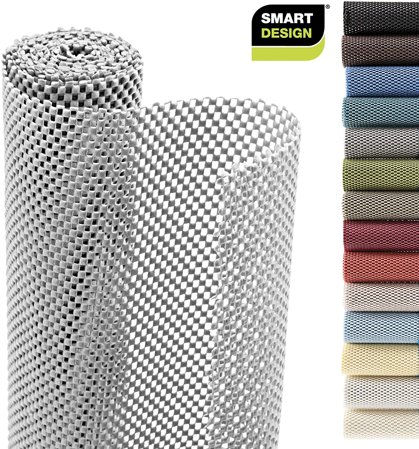 Smart Design Premium Cool Gray 12 in. D x 240 in L Checkered Non