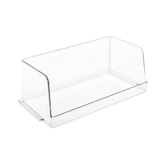 Smart Design Stackable Household Bin - 7 x 12.5 inch - Clear