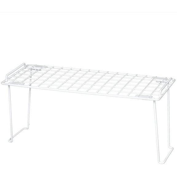 Smart Design Stacking Cabinet Shelf Rack - Extra Large - 22 x 10 inch - White