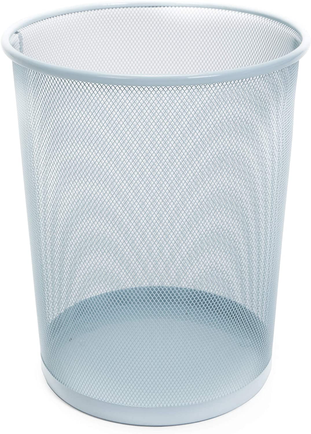 Smart Design Steel Mesh Waste Basket - 11.75 x 13.75 inch - Light Blue