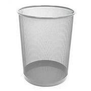Smart Design Steel Mesh Waste Basket - 11.75 x 13.75 inch - Silver