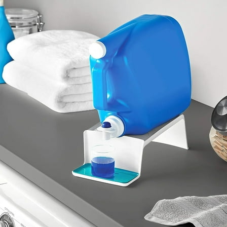 Smart Design Sud Station - Angled Laundry Detergent Organizer  - 5.8 x 12.7 inch - White