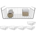thumbnail image 1 of Smart Design Undershelf Storage Basket - Set of 6 - Medium - Snug Fit Arms - Steel Metal Wire Frame - Rust Resistant - Cabinet, Pantry, Shelf Organizer Rack - Kitchen - 16 x 5.5 Inch - Charcoal Gray, 1 of 7