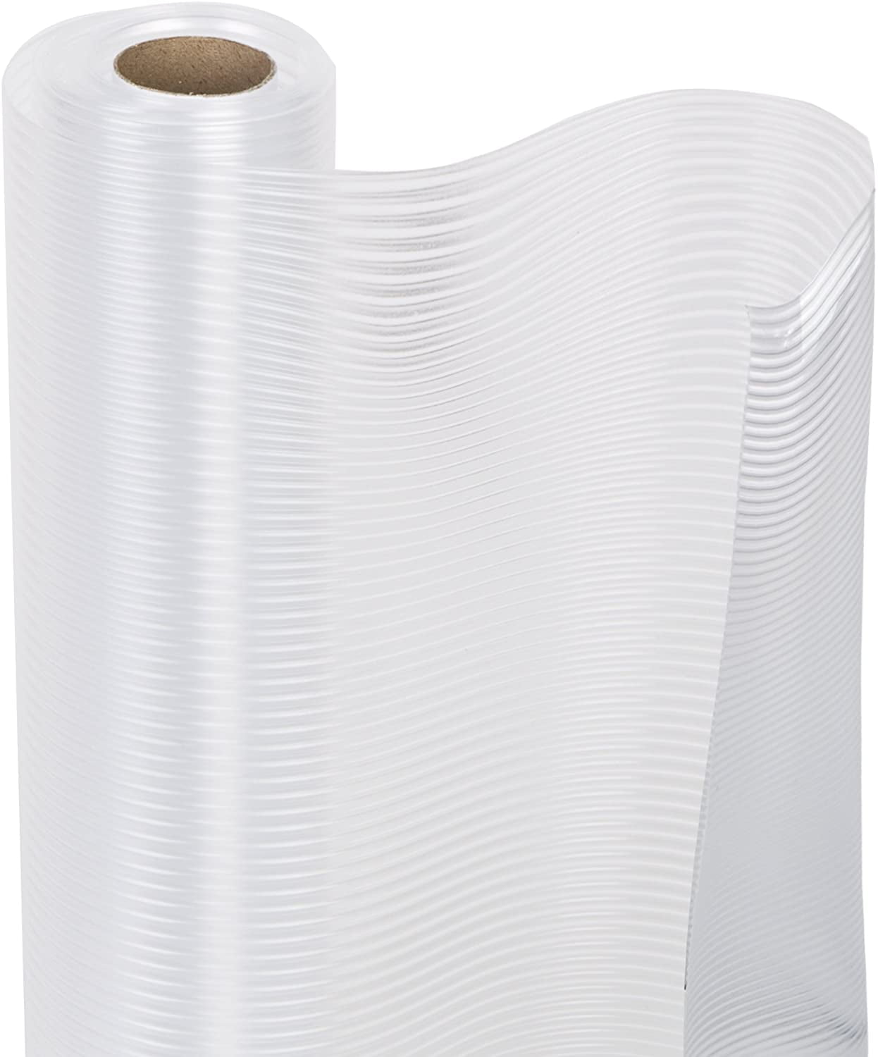 Eva Ribbed Non-Slip Shelf Liner, White, Sold by at Home