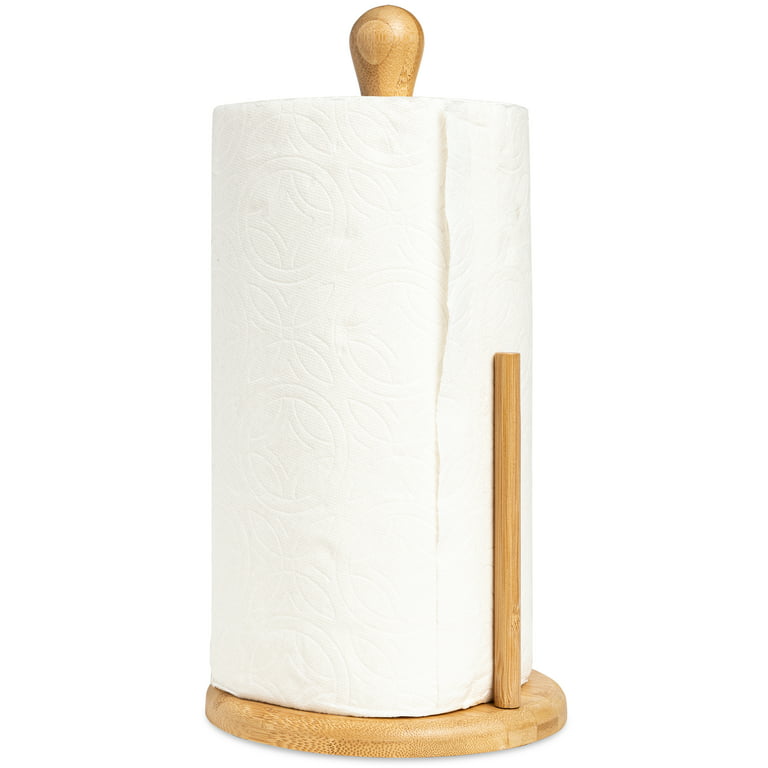 Bird Design Shabby Whitewashed Wood Paper Towel Holder Stand Up Paper Towel  Hold