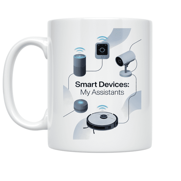 Smart Devices: My Assistants - Tech-Savvy Decor Enthusiast - 11 oz Ceramic Coffee Mug