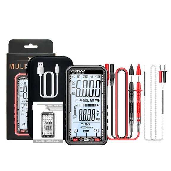 Smart Digital 6000 Counts Multimeter Professional Rechargable Intelligence AC/DC Voltage Meter NCV Induction Tools ,Battery Test