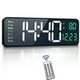 thumbnail image 1 of Smart Digital Alarm with Clock LED Display, Temperature Display, Adjustable Brightness and USB Charger Ports,16", 1 of 17