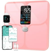 Smart Digital Scale for Body Weight and Fat, ABLEGRID Large LED Display Body Fat Scale, Rechargeable Weight Scale with 16 Body Composition Metrics BMI, Heart Ra
