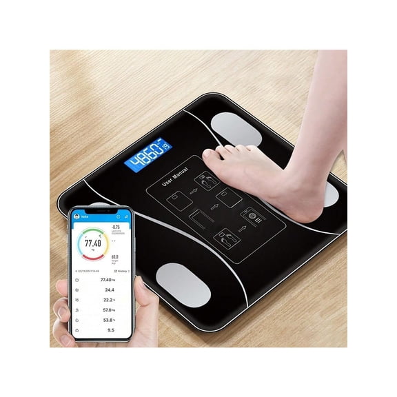 Smart Digital Bathroom Scale With LCD Display And Mobile Application Battery Powered Daily Weight Tracking Essential Home Fitness Tool Home