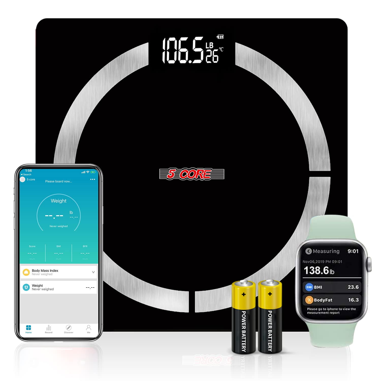 Dropship Rechargeable Smart Digital Bathroom Weighing Scale With Body Fat  And Water Weight For People; Bluetooth BMI Electronic Body Analyzer  Machine; 400 Lbs.5 Core to Sell Online at a Lower Price