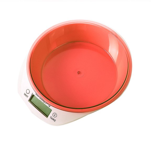 Smart Digital Feeding Pet Bowl Accurate Weight with LCD Display for Dog Cat Washable Feeder red