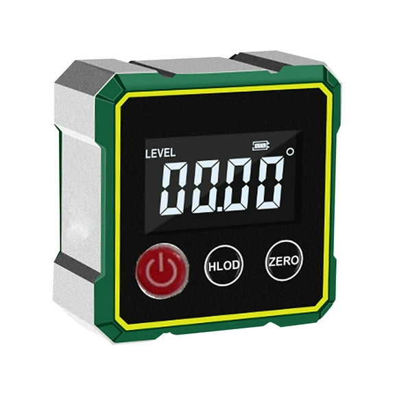 Smart Digital Inclinometer with Laser - 360 Degree Angle and Slope Gauge, High Precision for Leveling, Magnetic Base, Type-C Charging, LCD Display for Professional Use