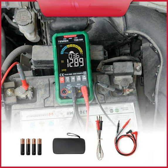 Smart Digital Multimeter, 6000 Counts, AC/DC Voltage & Current Tester, NCV Detection, Resistance, Continuity, Capacitance, Hz%, Temperature, Live Wire Tester