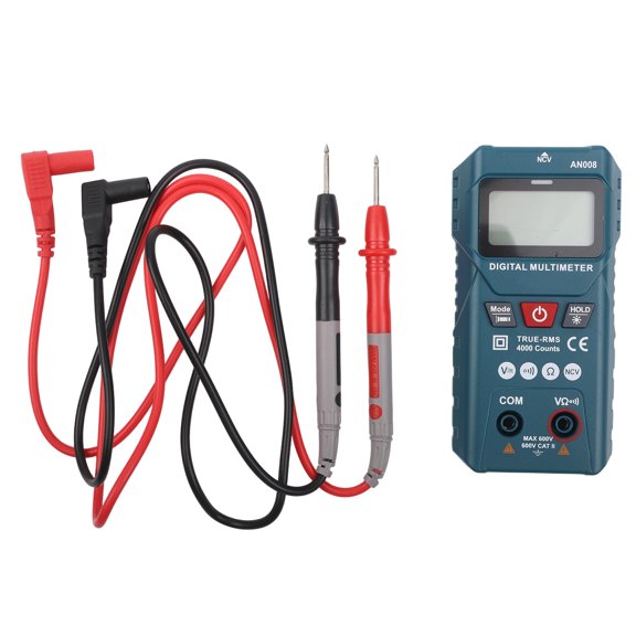 Smart Digital Multimeter AN008, Auto-Ranging AC/DC Voltage Resistance Continuity Tester With NCV Detection, Backlit Display And Flashlight For Use