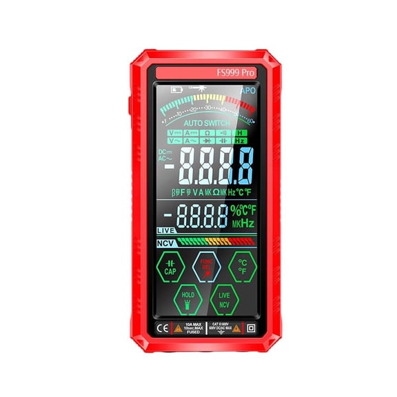 Smart Digital Multimeter Auto Ranging True RMS with USB Rechargeable | NCV Non-Contact Voltage, Large Backlit Display, AC/DC Voltage & Current, Resistance & Continuity, Auto Ranging
