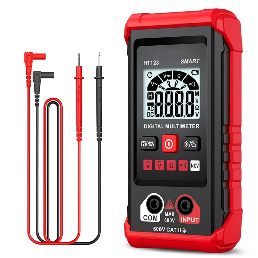 Voltmeter Withe Battery Smart Digital Multimeter Battery Voltage Tester,4000 Counts Smart ...