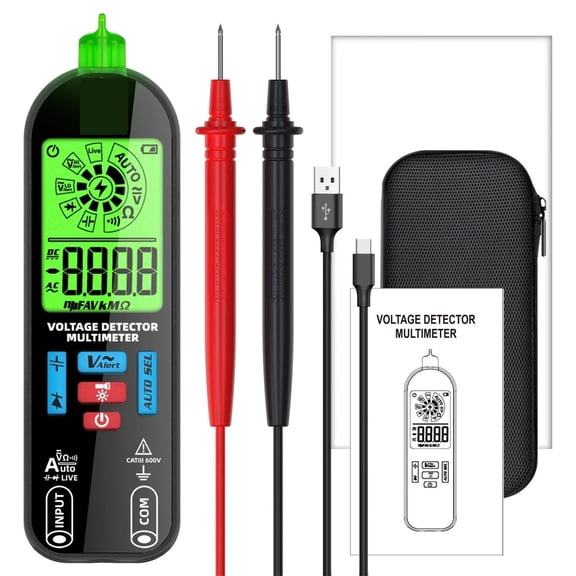 Smart Digital Multimeter Electronic Tester AC DC Contactless NCV Automatic Diode Capacitor Ohm Hz Breakpoint Meter ,Battery Test