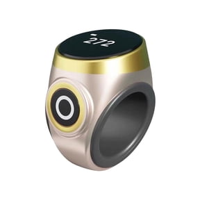 Smart Digital Prayer Counter Ring - Waterproof Islamic Tasbih Tally Counter with Luminous Display, Rechargeable Finger Ring for Muslim Prayer Beads & Fitness Tracking