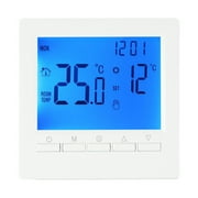 Smart Digital Programmable Thermostat LCD Temperature Controller for Home Heating System with Child Lock Function Built-in Sensor Underfloor Heating Compatible