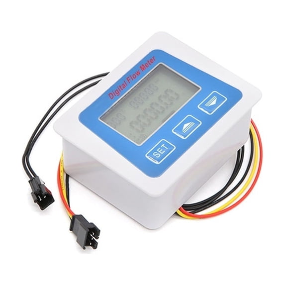 Smart Digital Water Flow Meter Set LCD Flow Rate Monitor Inline Electronic Flow Sensor with Temperature Display G1 G1/2 G3/4