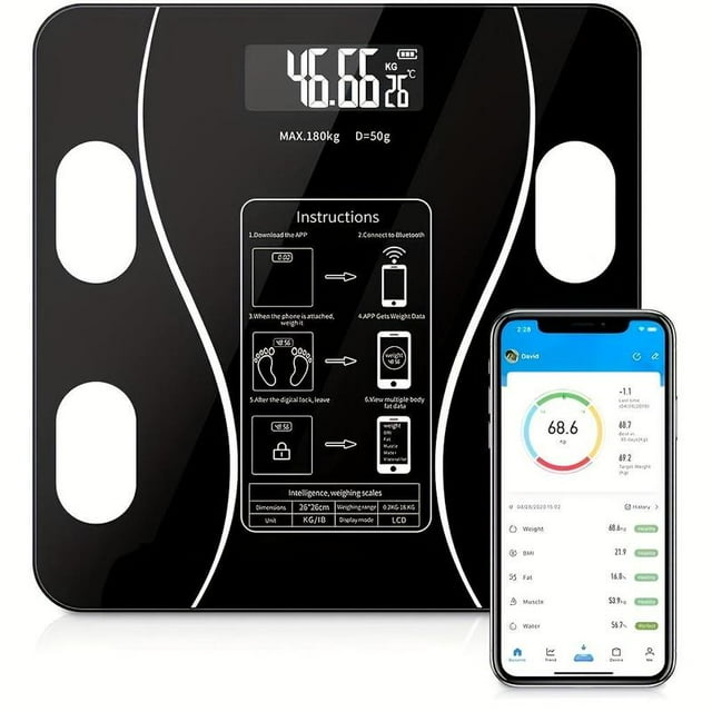 Smart Digital Weight Scale, Wireless Body Composition Analyzer, Smart