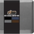 thumbnail image 1 of GORILLA GRIP Comfortable Cushioned Kitchen Mats, 48x20, Waterproof and Stain Resistant Soft Top, 3/4 Inch Thick Ergonomic Standing Desk Anti Fatigue Mat, Foam Supports Ankles and Feet, Grey, 1 of 9