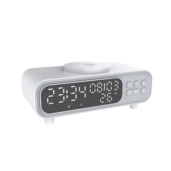 Smart Dimming Digital Alarm Clock Night Light with Auto Temperature Display, Date Reminder & Compact Design for Home Office
