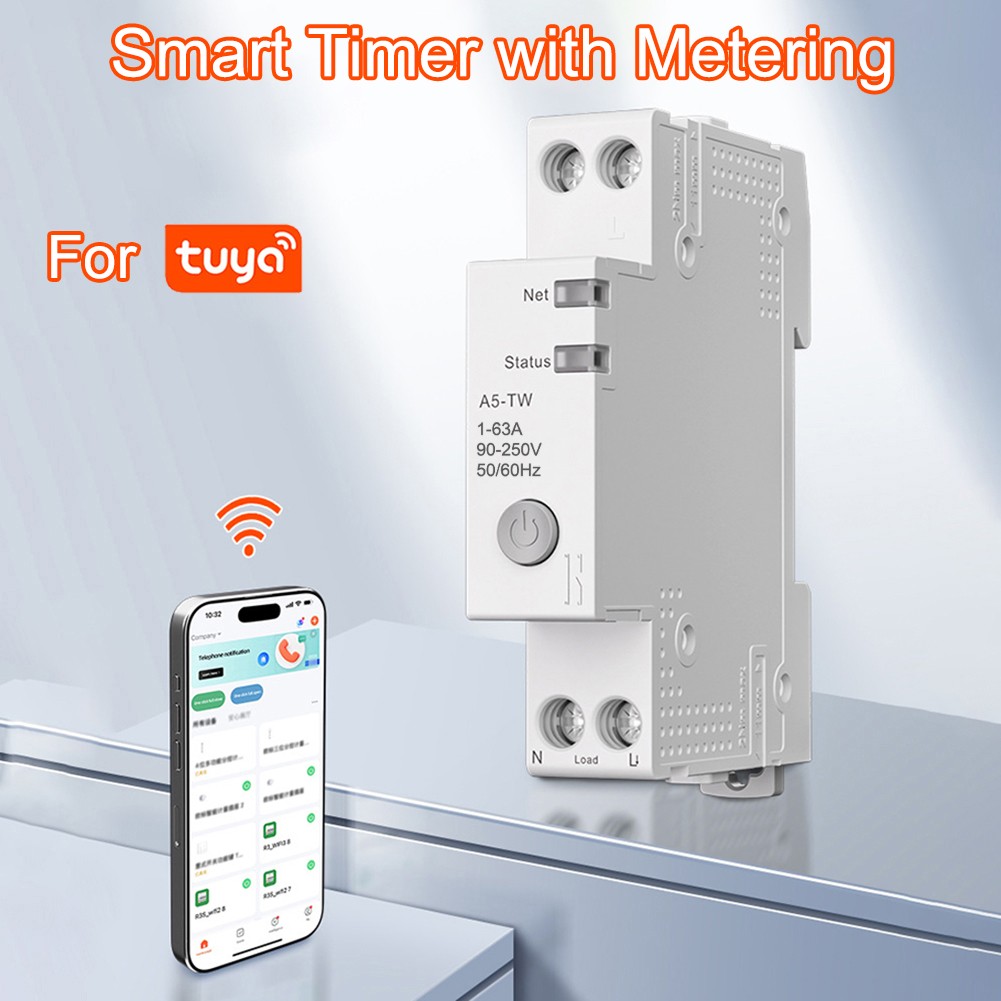 Ismart Timer Chain Smart Din Rail Timer With For Energy Monitoring Voice Control For Smart ...