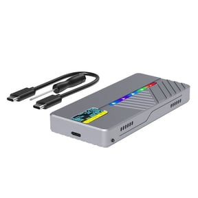 Smart Display M.2 Solid State Mobile Hard Drive Box 10GB Dual Protocol NVMe/Sata Aluminum Alloy