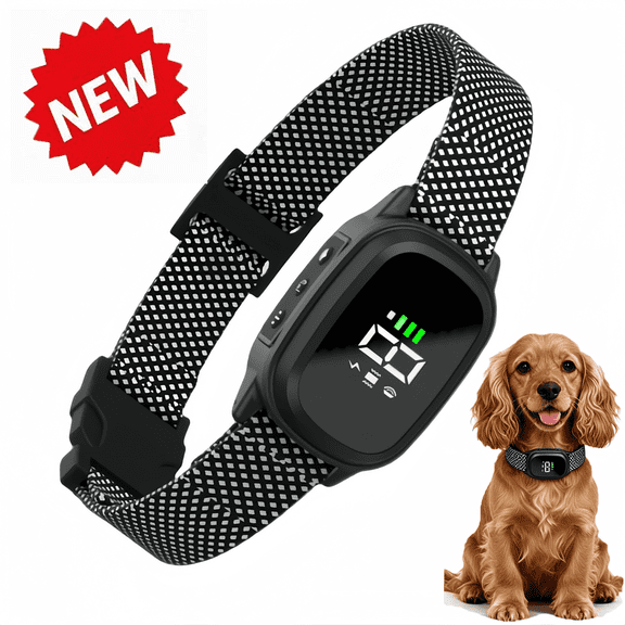 Automatic Bark Collar for Dogs-Rechargeable, Smart Dog Training Collar, Adjustable Sensitivity, Waterproof, Vibration, Electric Shock and Beep