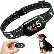 Smart Dog Bark Collar, AI-Powered Bark Detection Collar with 5 Modes & 5 Adjustable Sensitivity & Bark Counter, Waterproof Automatic Shock Collar for Small Medium Large Dogs 8-120lbs