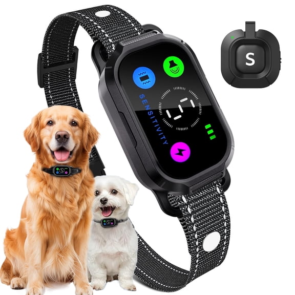 Smart Dog Bark Collar With Remote Control,2-in-1 Automatic & Manual Anti Barking Dog Training Device With Beep,Vibration,Static Modes For Large Medium Small Dogs,5 Adjustable Sensitivity