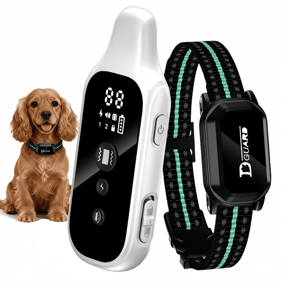 3000FT Dog Training Collar with Remote,Waterproof Electric Collar with Beep, Vibration(0-99), Safe Shock(0-99), Rechargeable E-Collar for Small Large Dogs