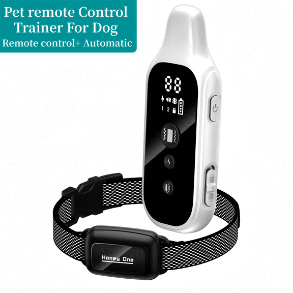 Smart Dog Training Collar Remote Control and Automatic Anti Barking with Beep Vibration Shock Training Modes