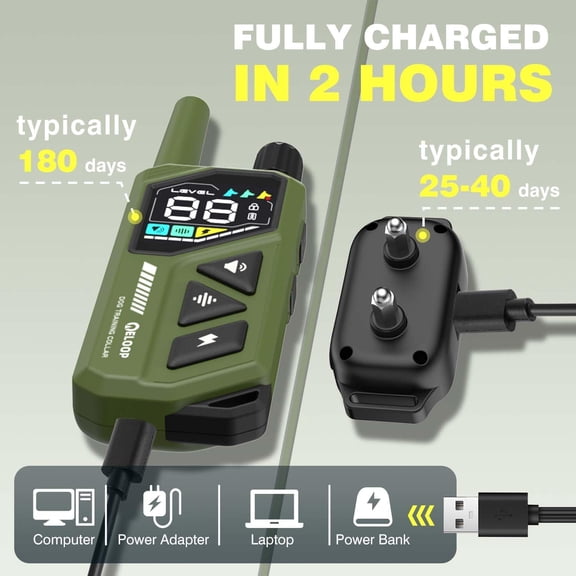 Smart Dog Training Collar for 2 Dogs, 2-in-1 Remote Control Shock Collar with AI Anti-Barking Device, IPX7 Waterproof