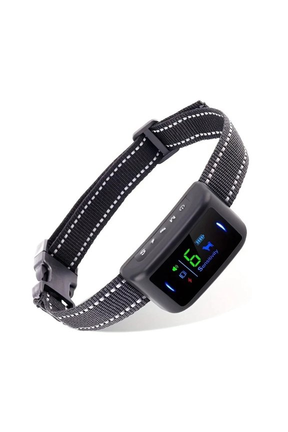 Smart Dog Training Collar with Color Screen, 2 in 1 Automatic Anti Bark Device for All Breeds