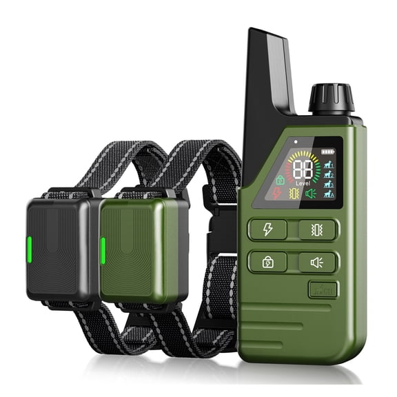 Smart Dog Training Collar with Remote, 2 in 1 Automatic Anti Bark Device for All Breeds