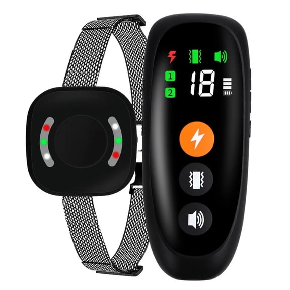 Smart Dog Training Collar with Remote, 2 in 1 Automatic Anti Bark Device for All Breeds